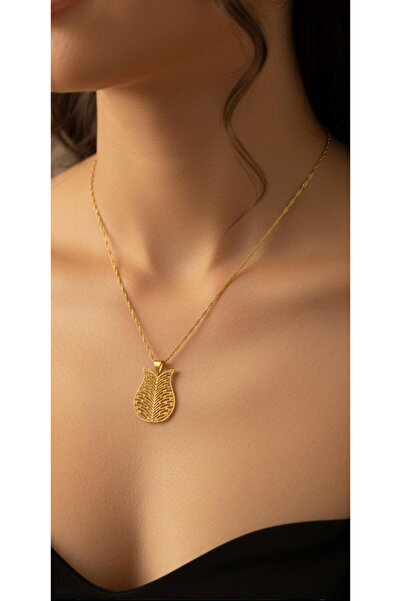 kuyumcu nurettin 7,50 gr (GRAM) Gül Desenli Kolye 22 Ayar Altın