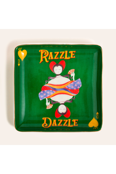 Zsa Zsa Zsu Luohu Porselen Tabak 12x12x2 Cm Yeşil