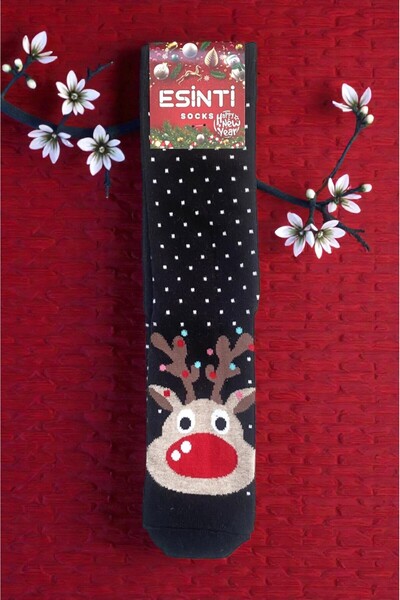 Esinti Unisex Christmas Socks Colorful Patterned Gift New Year Men Women Long...