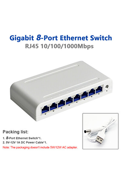 Choice 8 Ports Gigabit RJ45 5/8 port 10/100/1000Mbps Fast Ethernet switch New version high-speed network fo