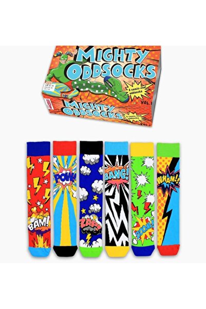 DUYAL Комплект от 5 чифта унисекс чорапи с дизайни от комикси и неонови герои от игри