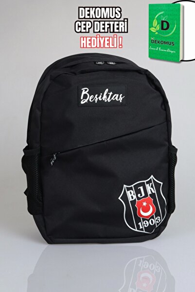 Beşiktaş Dekomus Pocket Notebook with Gift, Licensed Silver Logo Detail, High School/University Large Size School Notebook