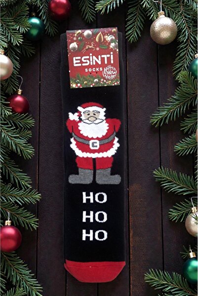 Esinti Unisex Christmas Socks Colorful Patterned Gift New Year Men Women Long Socks Single