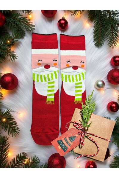 DivaViva Yılbaşı Temalı Unisex Çorap – Desenli Özel Tasarım (Hediye Paketli)