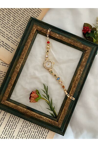 chaoyada Çakra Çiçek Taş Kordon Vintage Saat Anneler Günü Hediye