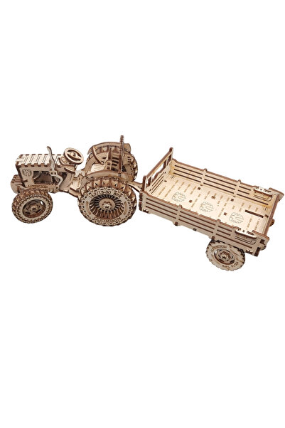 alitowood Maket Traktör ve Römork, Ahşap model. Dekoratif, Masaüstü, Hatıra, ...