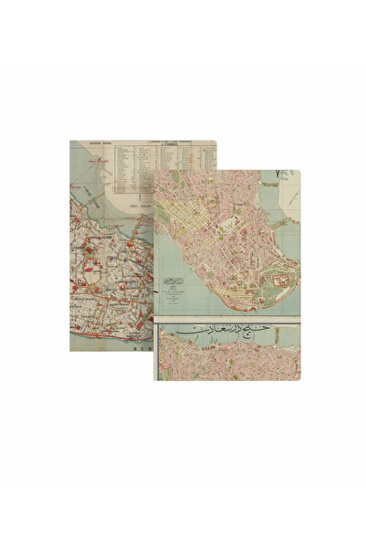 Bazen Defter İstanbul Harita İkili Defter Seti