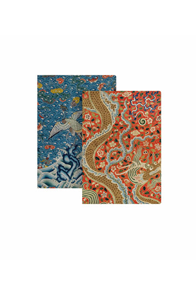 Bazen Defter Çin Kumaşı İkili Defter Seti