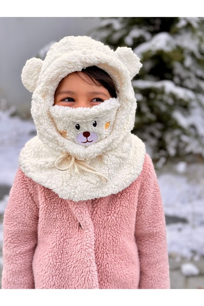 Toka Kutum Kids Store Krem Teddy Peluş Şapka