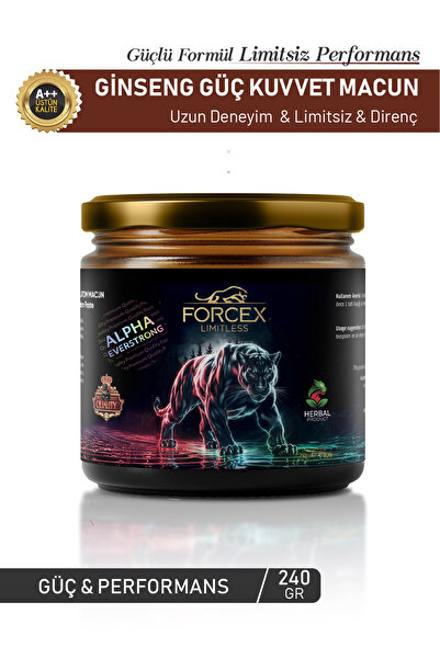 ALPHA EVERSTRONG Forcex Ginseng ve Tribulus İçeren Bitkisel Karışımlı Kuvvet Macun ( 240 GR )