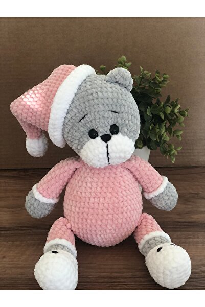 Luna Marissa Amigurimi Ayıcık Uyku Arkadaşı Örgü Oyuncak - 34 cm