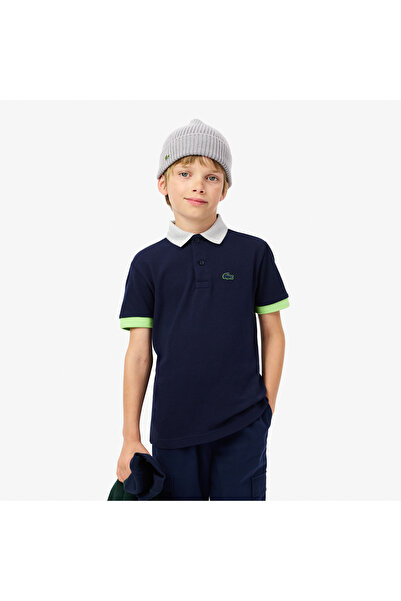 Lacoste قميص بولو قطني بلونين متداخلين - PJ2456-00-I9R