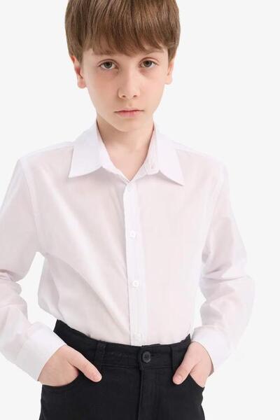 DeFacto Cămașă cu mânecă lungă pentru băiat Y1302A6/WT36