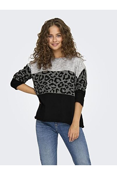 ONLY Onljade Animal Ls O-Neck Knt Noos Women's Sweater 15294969