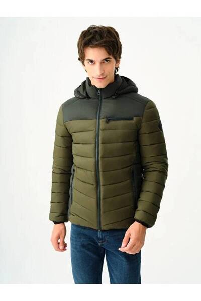 Loft معطف رجالي بقصة عادية باللون الكاكي Lf2033757