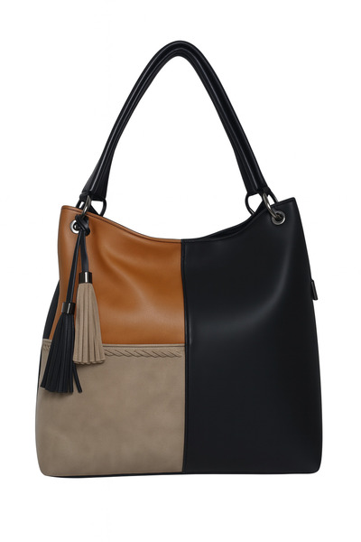 OEM Geantă de damă Elegant City, casual, din piele ecologica, multicoloră R 4234 negru