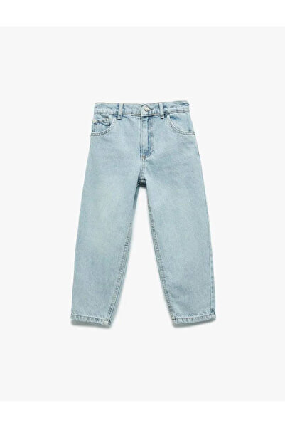 Koton Pantaloni din denim din bumbac cu croiala relaxata