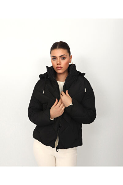 trender Black Women's Coat Y116