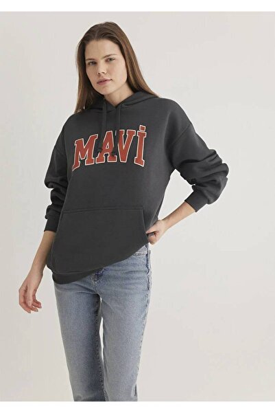 Mavi Kadın Gri M1600361-80106 Kapüşonlu Sweatshırt