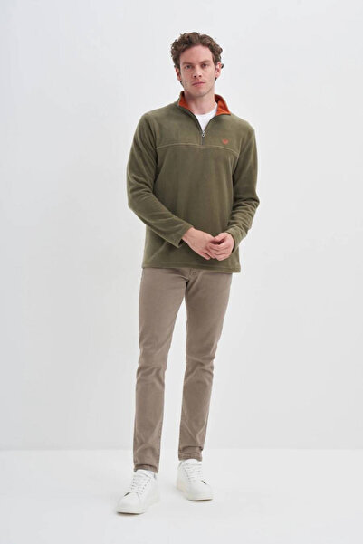 Cazador Φούτερ με μισό ζιβάγκο από χοντρό φλις κανονική εφαρμογή