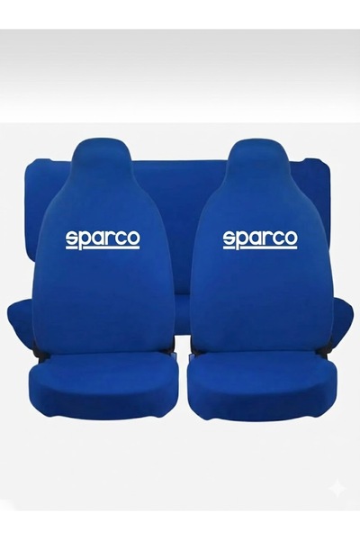 Vemaks Oto Aksesuar SPARCO BASKILI MAVİ SERVİS KILIFI OTO KOLTUK KILIFI