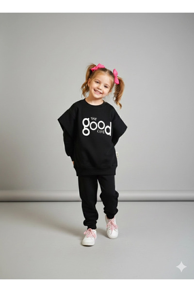 Yonca Çocuk 1002 Good Kız Child مبطن بالصوف طقم مكون من قطعتين