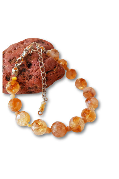 ayrestyle اسوارة نسائية من حجر السترين – قابلة للتعديل – الخصوبة والازدهار – حجر طبيعي 10 ملم