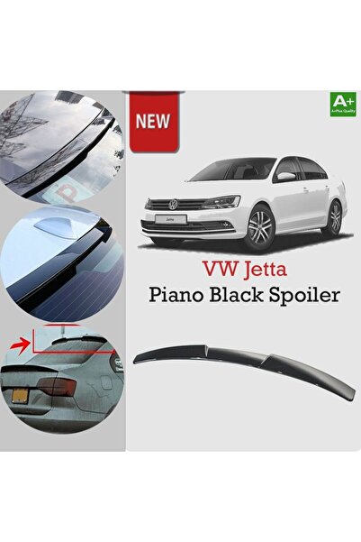 Niken Vw Jetta Cam Üstü Yarasa Spoiler Piano Black 2011-2017