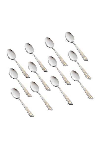 HIC 12-Piece Stainless Steel Dessert Spoon Set