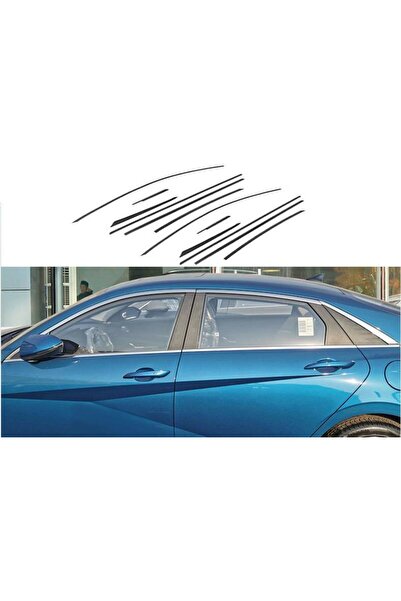 beyaztuning Hyundai Elantra Cam Çıtası Çerçevesi Kromu Nikelajı 2021-2022