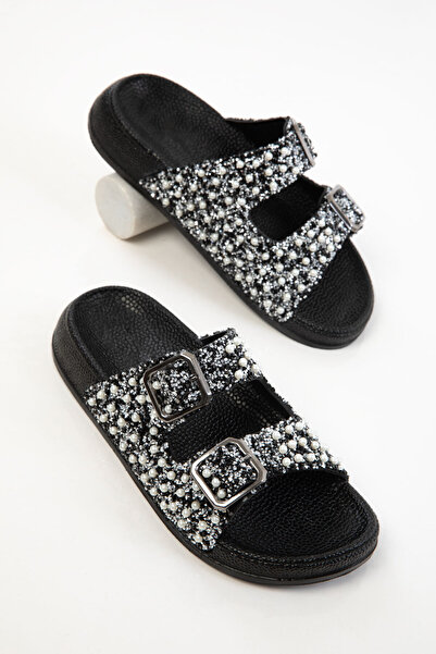 SUNSTEP Papuci de vară pentru femei alb-negru – Design confortabil cu cataram...