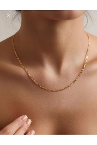 kuyumcu nurettin 2,80 gr (GRAM) Figaro Kolye Zincir 50 Cm 14 Ayar Altın (Unis...