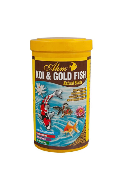 Ahm Koi Goldfish Natural Sticks 1000 ml. Skt:02/2027 100 gr.