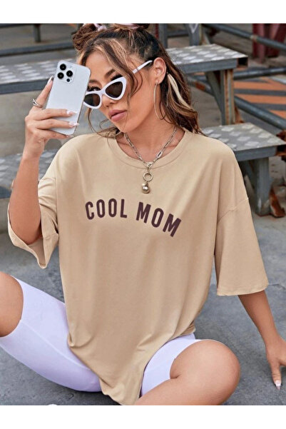 MARECASH Kadın Cool Mom Baskılı Hamile Tişört
