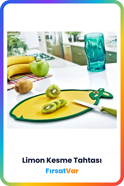 FırsatVar لوح بلاستيكي مضاد للانزلاق بنمط الليمون - قطع متنوعة