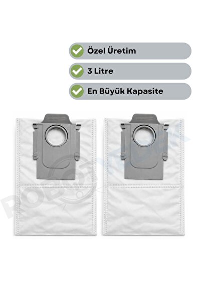 Roborock QRevo Curv / QRevo C / QRevo C Pro Uyumlu 2 Adet Toz Çöp Torbası