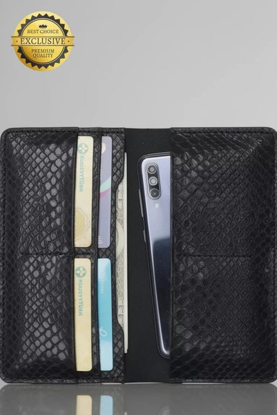 luvo Real Leather Handmade Genuine Leather Wallet Italian Stitching Exclusive Genuine Leather Snake Print