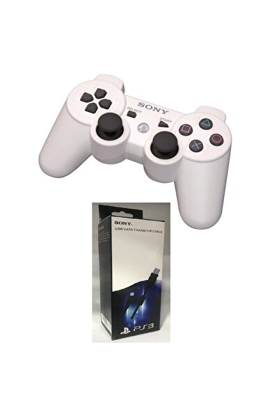 Doreka Ps3 Joystick Ps3 Kol Beyaz, 1,5 Mt Isı Korumalı Şarj Kablosu ile Birlikte