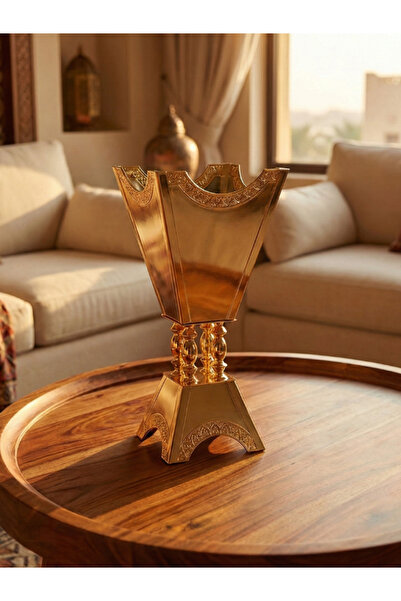 SQUALO مبخرة معدنية باللون الذهبي ارتفاع 25 بتصميم فاخر وعصري مناسبة للمنزل و...