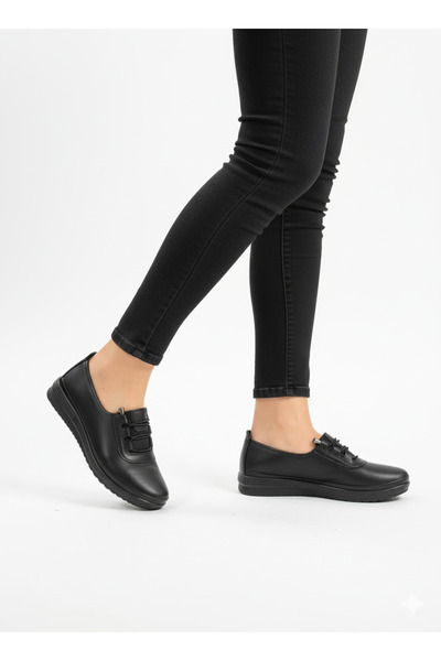 Tomato Bags Women's Orthopedic Non-Slip Sole Rubber Laced Four Season Casual Shoes