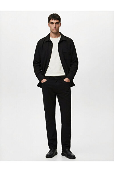 Koton Viscose Blend Pocket Detailed Long Sleeve Buttoned Classic Collar Shirt...