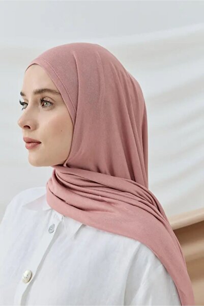 Modakaşmir شال قطني ممشط بلون وردي عتيق