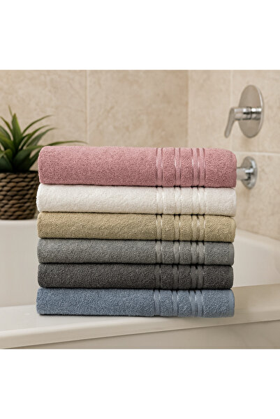 HOME MOD STORE 6 τεμάχια 70x140 εκ. Σετ πετσετών μπάνιου από βαμβάκι μεγάλου μεγέθους Βαμβακερό & απορροφητικό & μαλακό