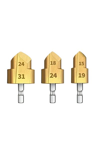 Lenox Tools PVC Boru Genişletici Kademeli Matkap Ucu Seti 3’lü 15–31 mm Plast...