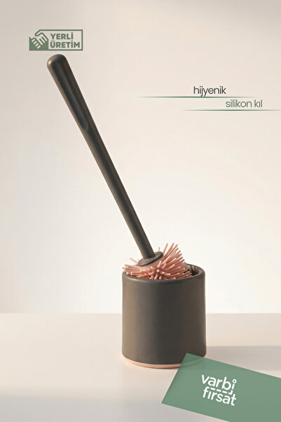 Varbifırsat Silikon Uçlu Tuvalet Fırçası Seti - Tuvalet WC ve Klozet Temizleme Fırçası