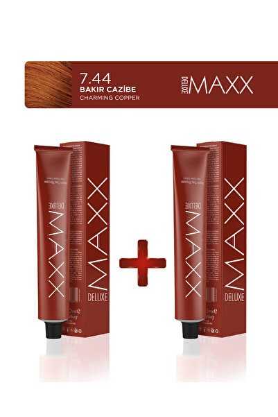MAXX DELUXE 2'li Tüp Saç Boyası 60 ml 7.44 Bakır Cazibe
