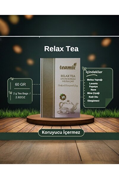 teamix Relax Tea Limon Kokulu Melisa Çayı Bitkisel Karışımlı Çay 60 G 30 Süzen Poşet