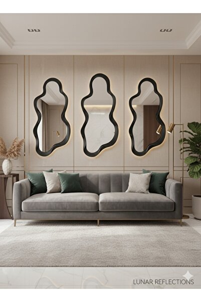 Generic طقم مرآة أنيقة بإطار فخم تضيف لمسة راقية للمكان 100×49 سم