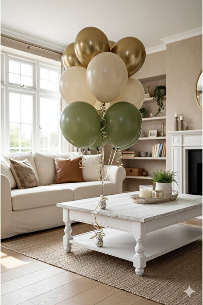 Deniz Party Store Krom Gold 3 Adet Retro Deniz Kumu 3 Adet Küf Yeşili 3 Adet ...