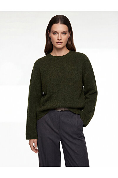 Koton Uzun Kollu Bisiklet Yaka Triko Oversize Kazak